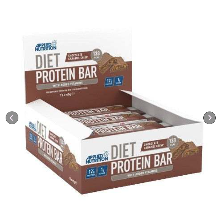 Applied Nutrition Chocolate Caramel Crisp  Diet Protein Bar (12 x 45)