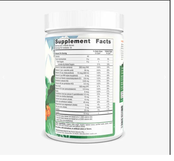 Nordic Berries Multivitamin – 200 Gummy Berries