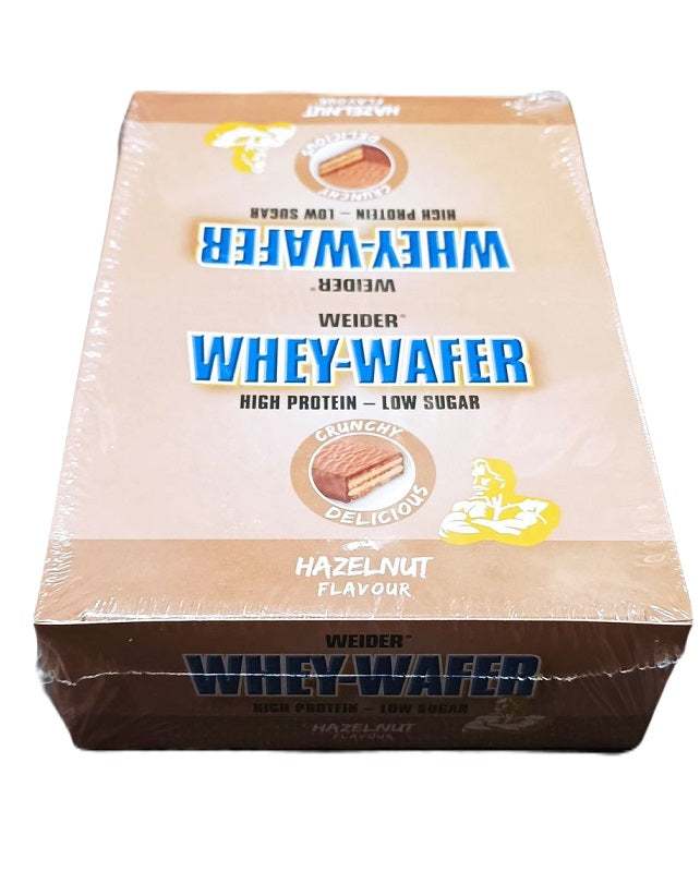 Weider Whey-Wafer Protein Snack Bars – 12 x 35g | High‑Protein Post‑Workout Snack | Low Sugar